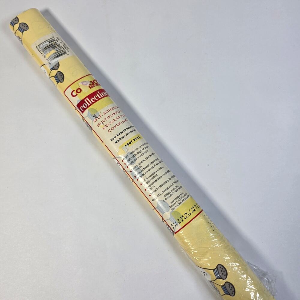 Con-Tact Self Adhesive Paper 9' Roll # 924300 Salt & Pepper Yellow 1999